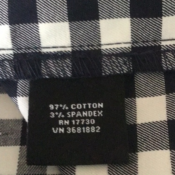 Victoria Beckham for Target Black and White Gingham Twill Peplum blouse Medium - Picture 10 of 11